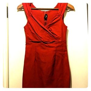 Cherry red vintage style bandage dress SZ "L"--6